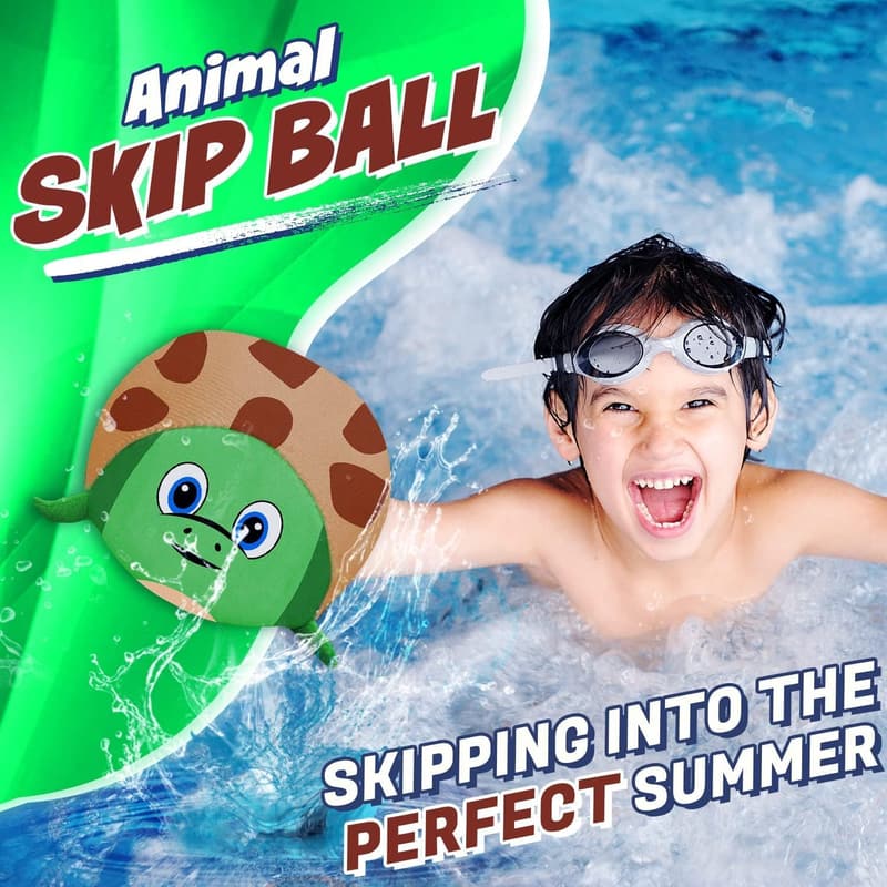 Schildkröten-Tierhüpfbälle für Kinder (2er-Pack) – Wasserspielzeug für 1-4 Jahre
