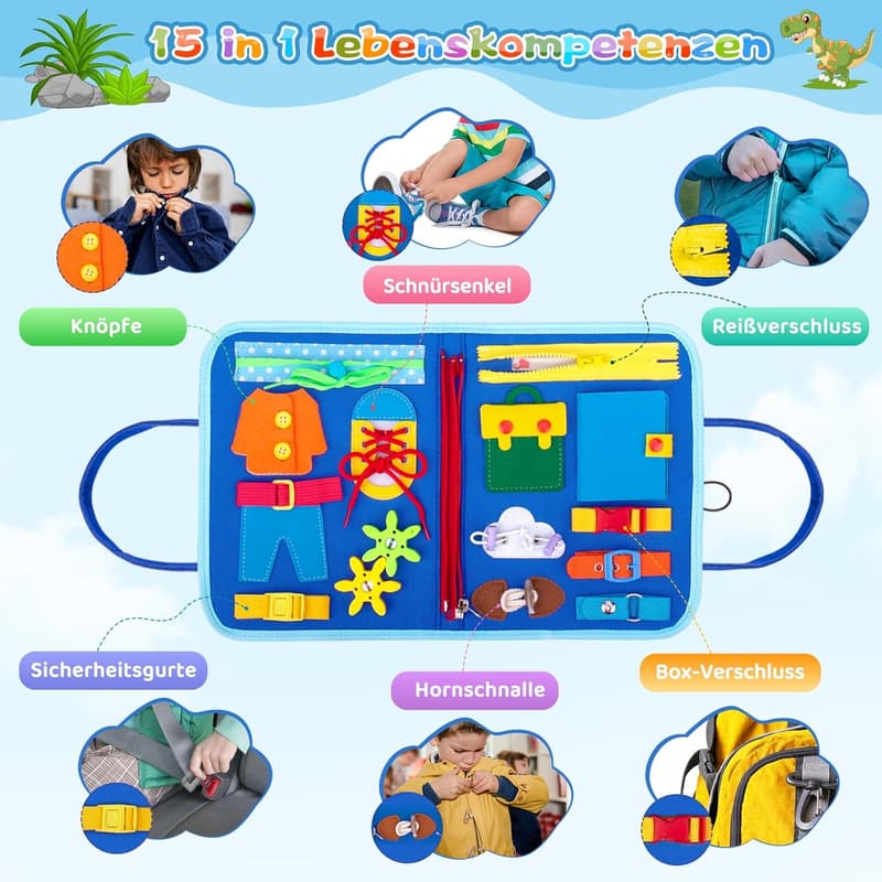 Montessori Busy Board für Babys und Kleinkinder ab 2 Jahren