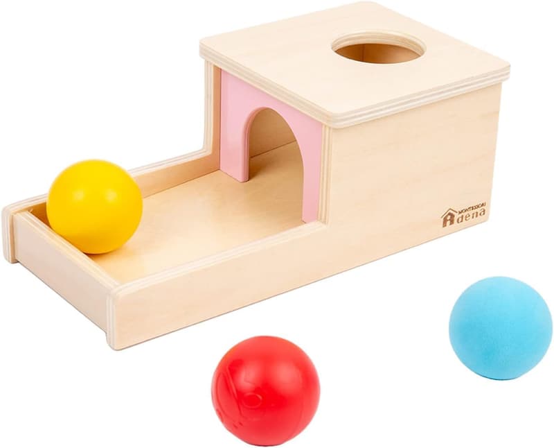 Montessori Objektpermanenz Box für Babys 6-12 Monate