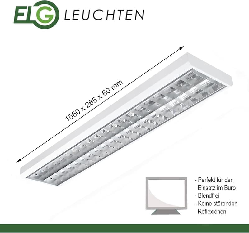 LED Deckenleuchte 150cm, 2-flammig, vorverdrahtet, Daylight
