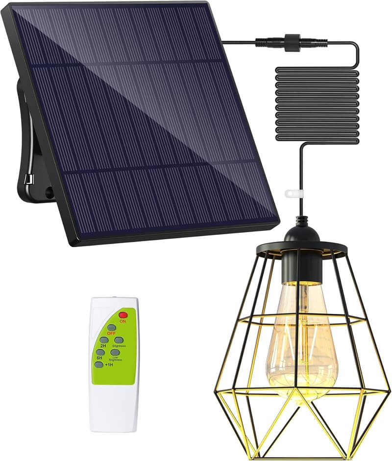 Solar-Hängeleuchte mit Fernbedienung für Garten, Terrasse und Balkon