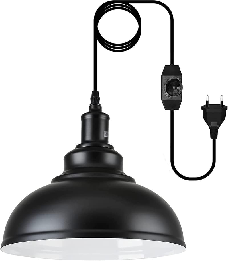 Vintage Hängelampe für Außenbereich, dimmbar, Schwarz, 4,5 m Kabel