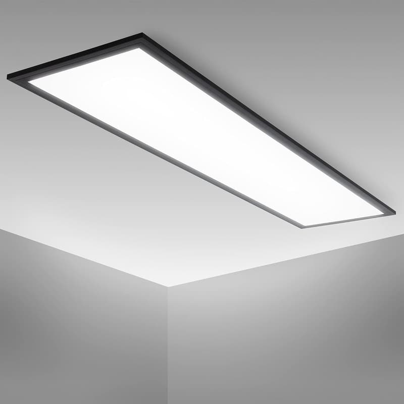 Ultraflache LED Deckenlampe 22W, 2300 Lumen, Schwarz