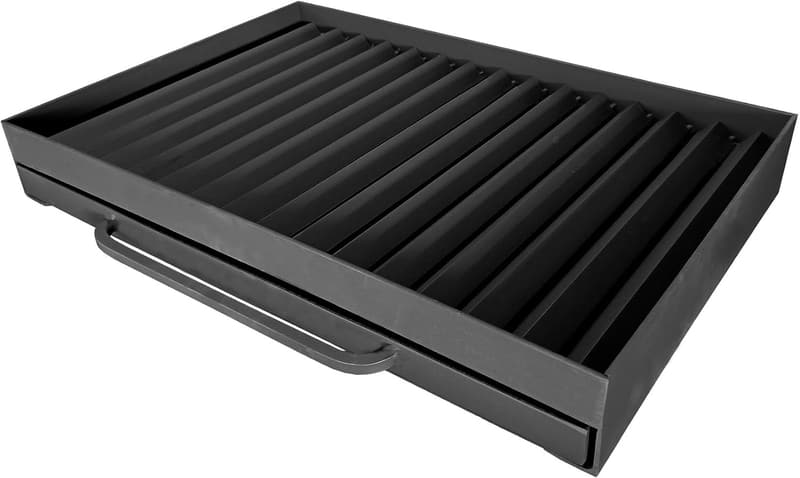 Hochwertiger Grillkamin mit Aschenbecher und Grillschublade (60 x 40 cm)