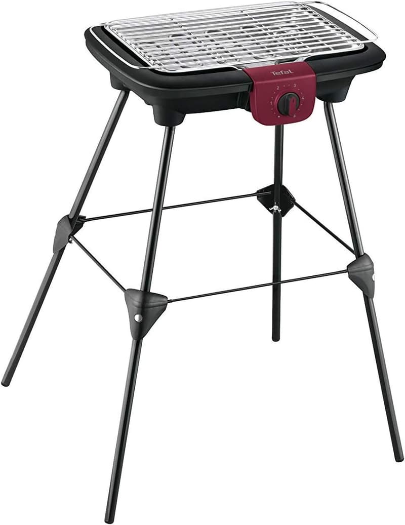 Tefal Easygrill Elektrischer Standgrill 2300 W – Schwarz/Burgunderrot