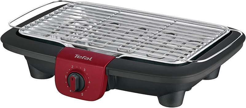 Tefal Easygrill Elektrischer Standgrill 2300 W – Schwarz/Burgunderrot