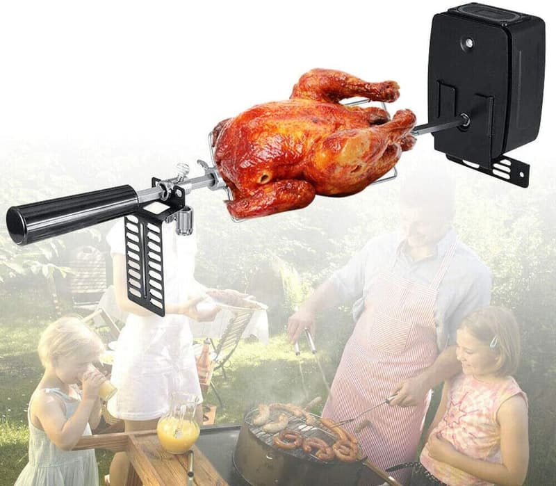 Elektrischer Tischgrill mit Motor, höhenverstellbar, bis 7 kg
