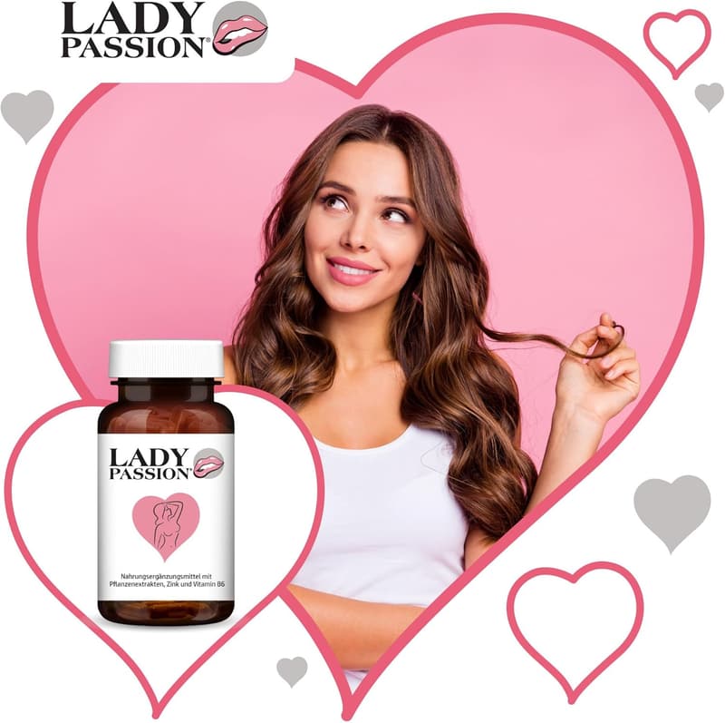 Lady Passion: 60 hormonfreie Kapseln mit Ashwagandha & Maca, vegan