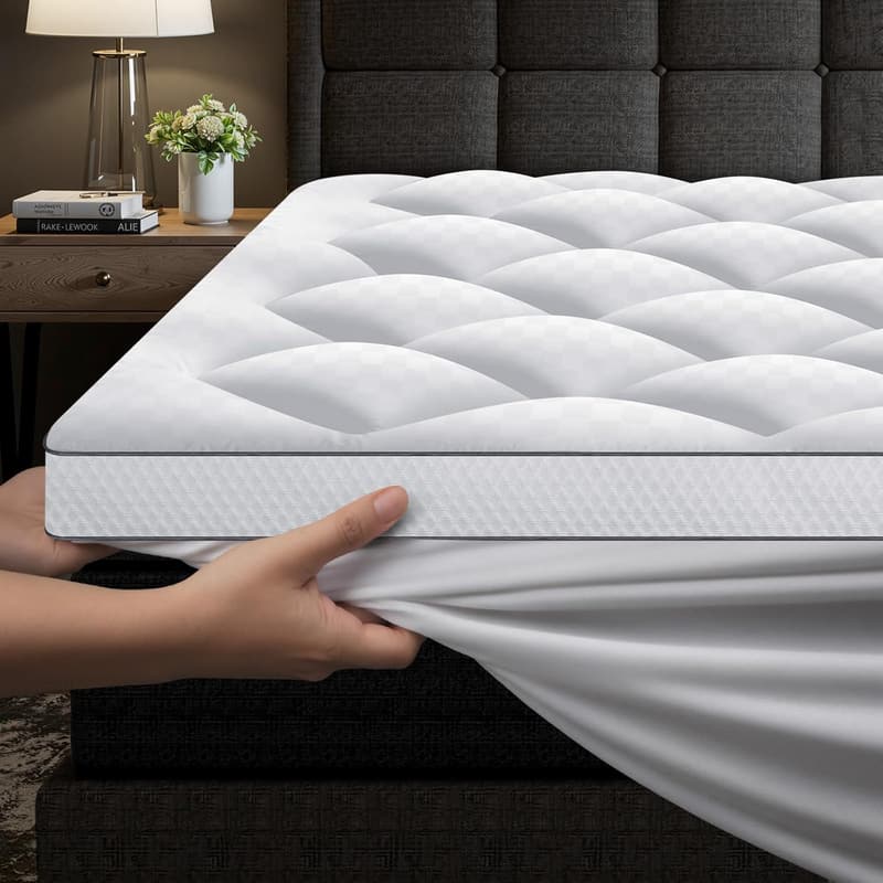 Memory Foam Matratzentopper 90x200cm mit Anti-Rutsch, hypoallergen