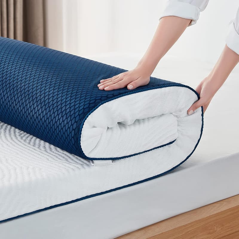 Gel-Matratzentopper 180x200cm mit Tencel-Bezug, 7,5cm Höhe