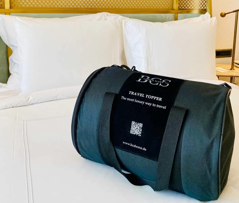 Reise-Matratzentopper aus Viscoschaum mit waschbarem Bezug