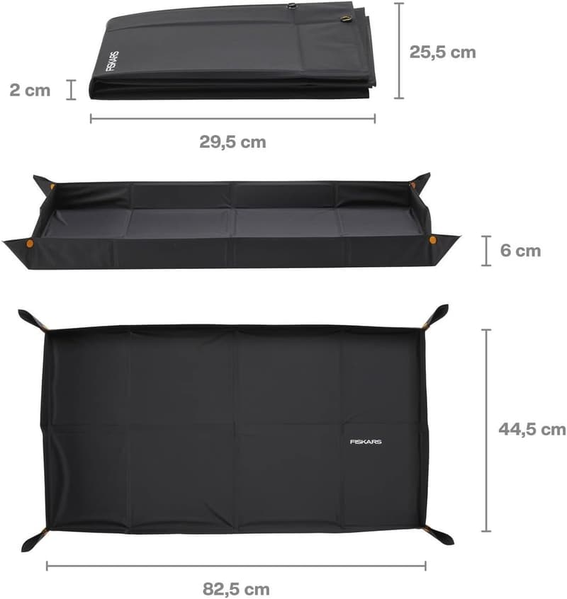 Faltbare Pflanzmatte mit hohem Rand – 82,5 x 44,5 cm, Schwarz