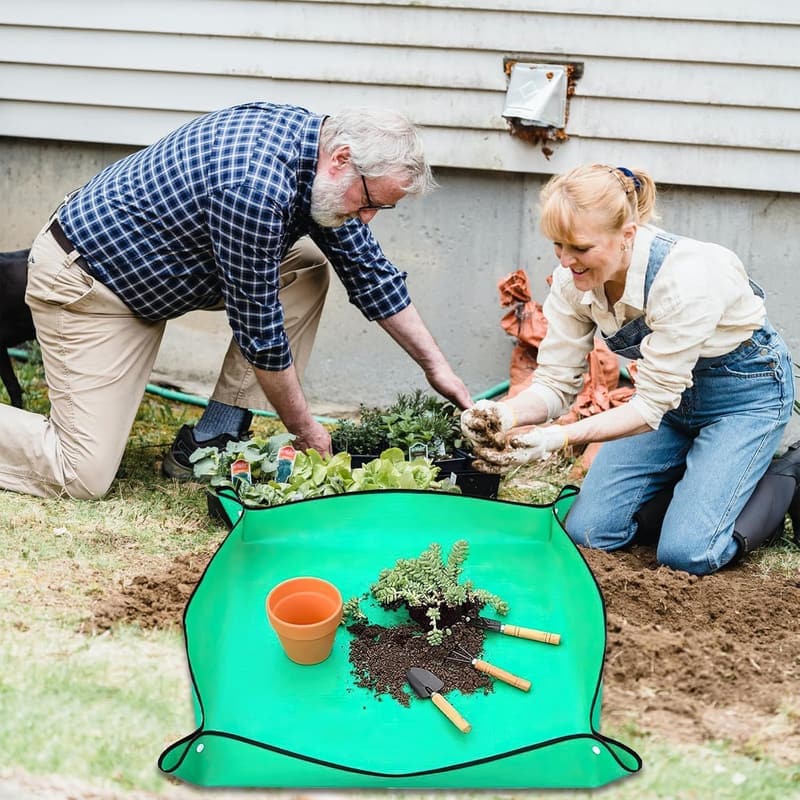Faltbare, wasserdichte Pflanzenmatte für das Umtopfen im Garten