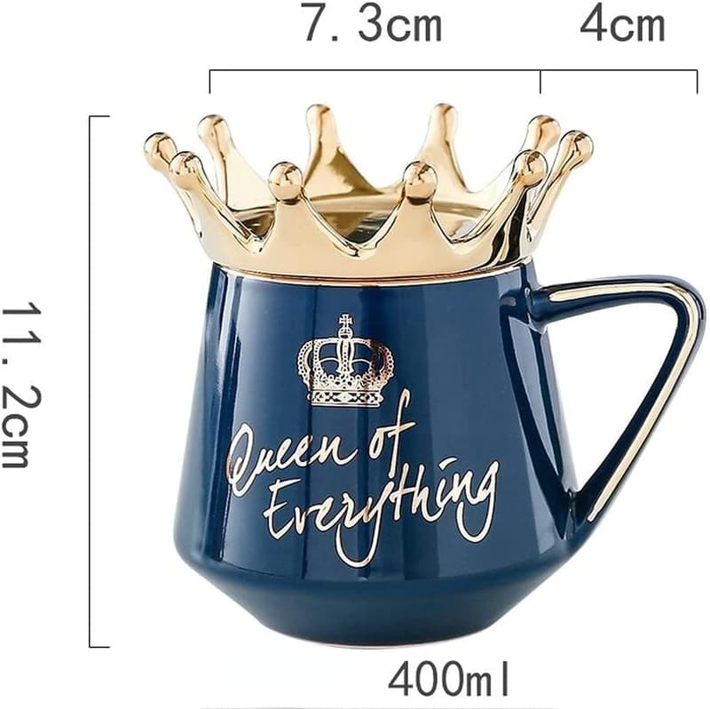 Königin Elizabeth Tasse mit Deckel – Keramik Geb. Geschenk für Frauen