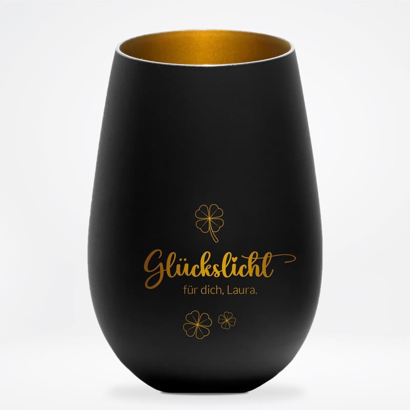 Personalisierte Windlichter mit Gravur für Paare - Valentinstag