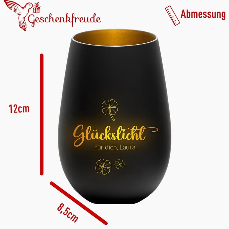 Personalisierte Windlichter mit Gravur für Paare - Valentinstag