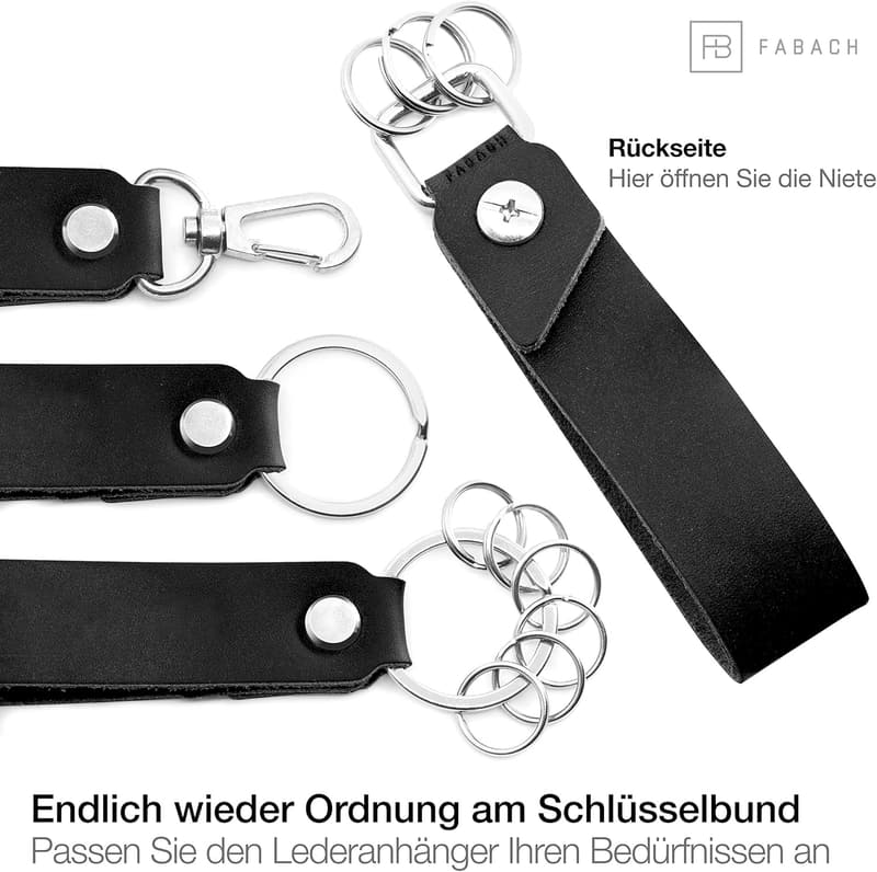 Leder Schlüsselanhänger mit Gravur für beste Freundin & Partner