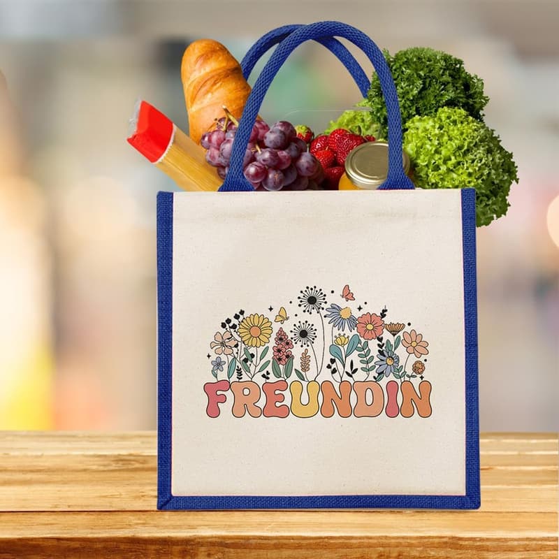 Canvas Tote Bag für Frauen – Geschenk für die beste Freundin