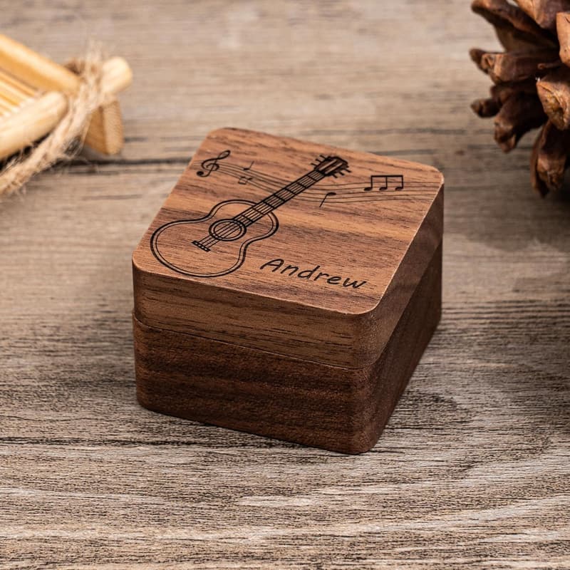 Personalisierte Holz-Gitarrenplektren mit Etui für Musiker