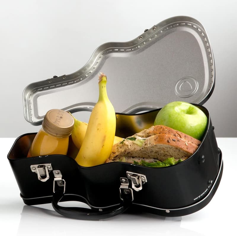 Gitarren-Brotbox im Kofferdesign – praktische Aufbewahrung für Snacks