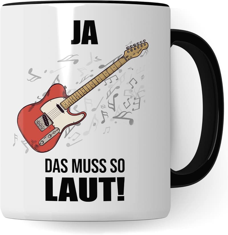 E-Gitarre Tasse für Musiker – ideales Geschenk für E-Gitarristen