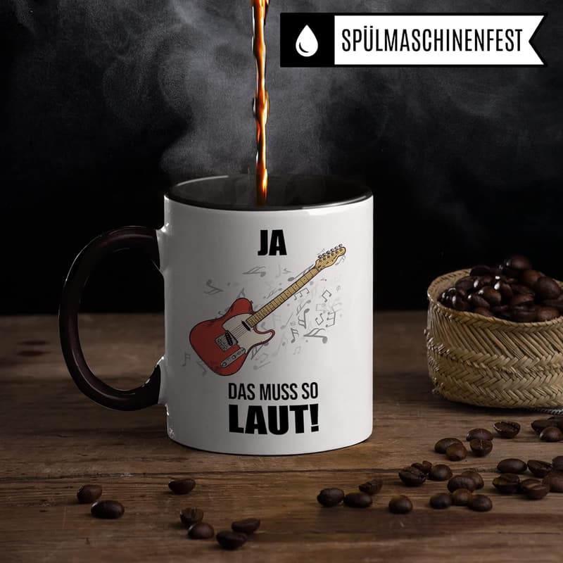 E-Gitarre Tasse für Musiker – ideales Geschenk für E-Gitarristen