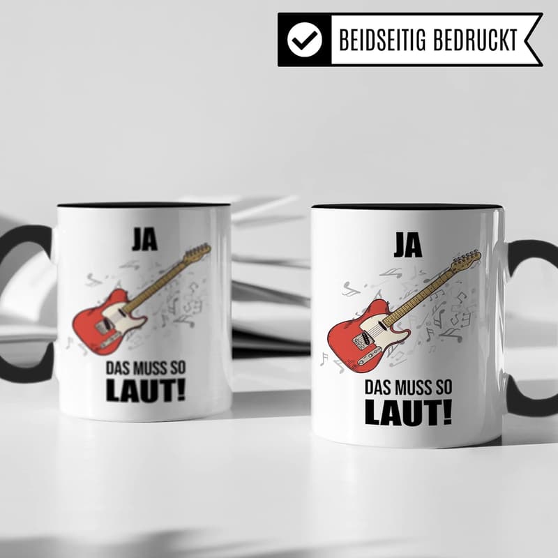 E-Gitarre Tasse für Musiker – ideales Geschenk für E-Gitarristen