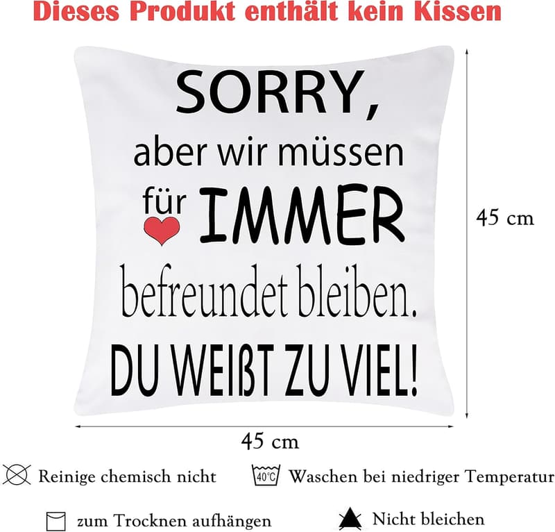 Kissenbezug 45x45cm für Frauen – Geschenk zum Geburtstag oder Weihnachten