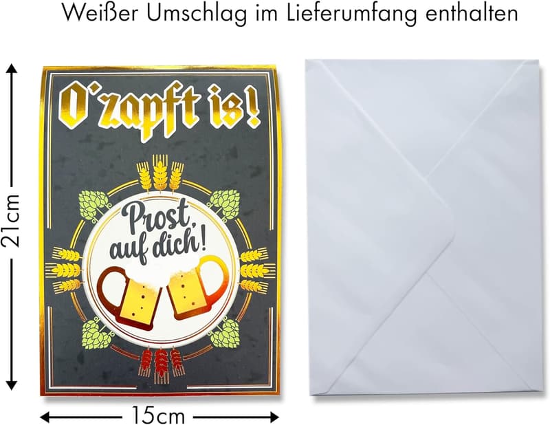 3D-Popup-Geburtstagskarte mit beweglichem Zapfhahn für Bierliebhaber