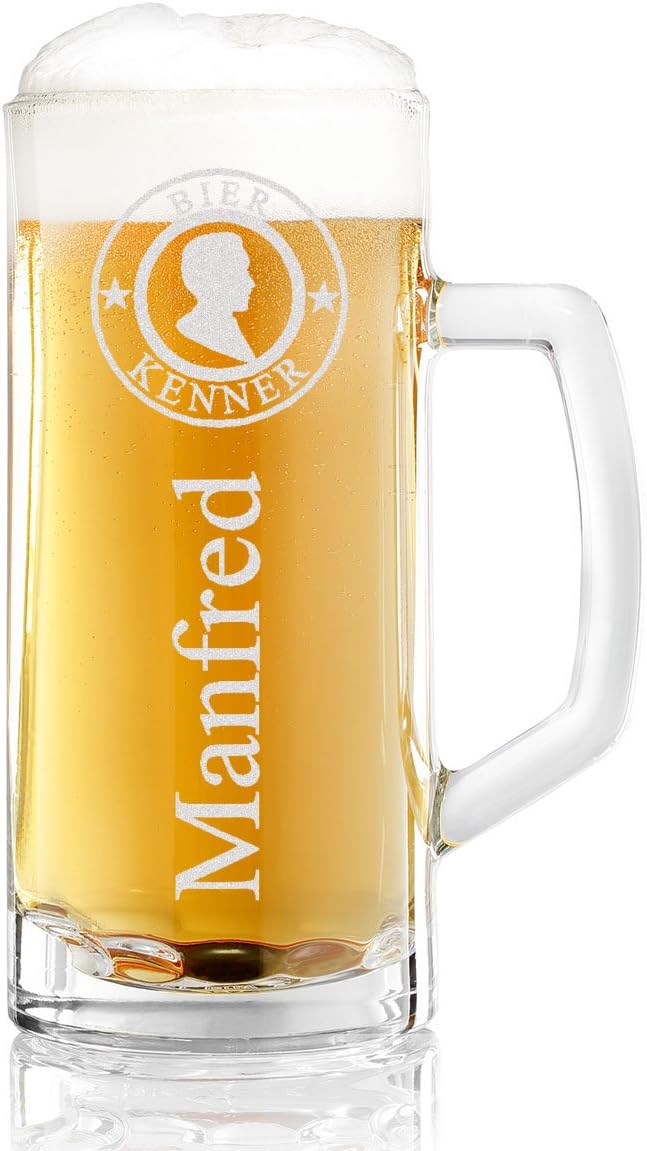 Personalisierter Bierkrug 0,5l mit Gravur – Geschenk für Männer