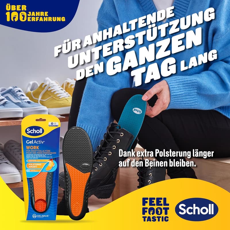Scholl GelActiv Einlegesohlen für Frauen, ganztägiger Komfort, Größe 36-40.5