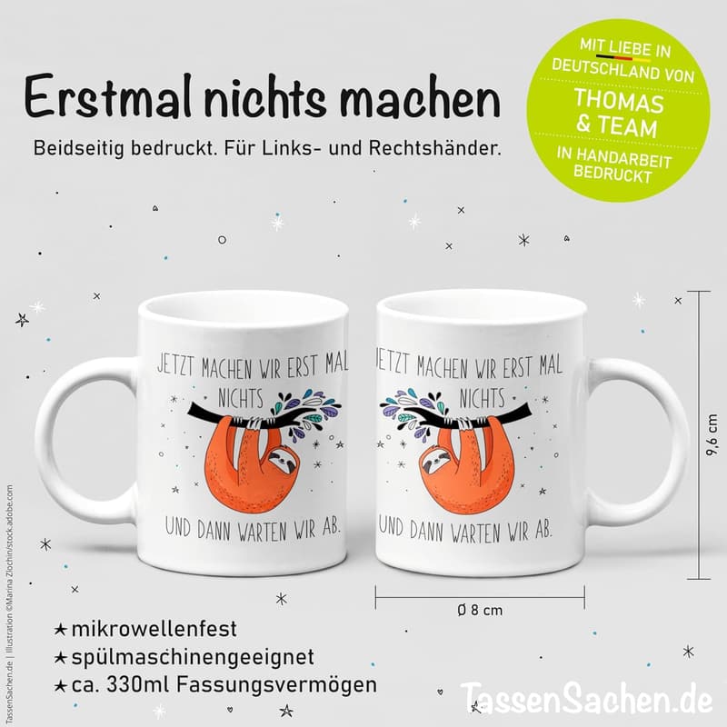 Lustige Keramiktasse 