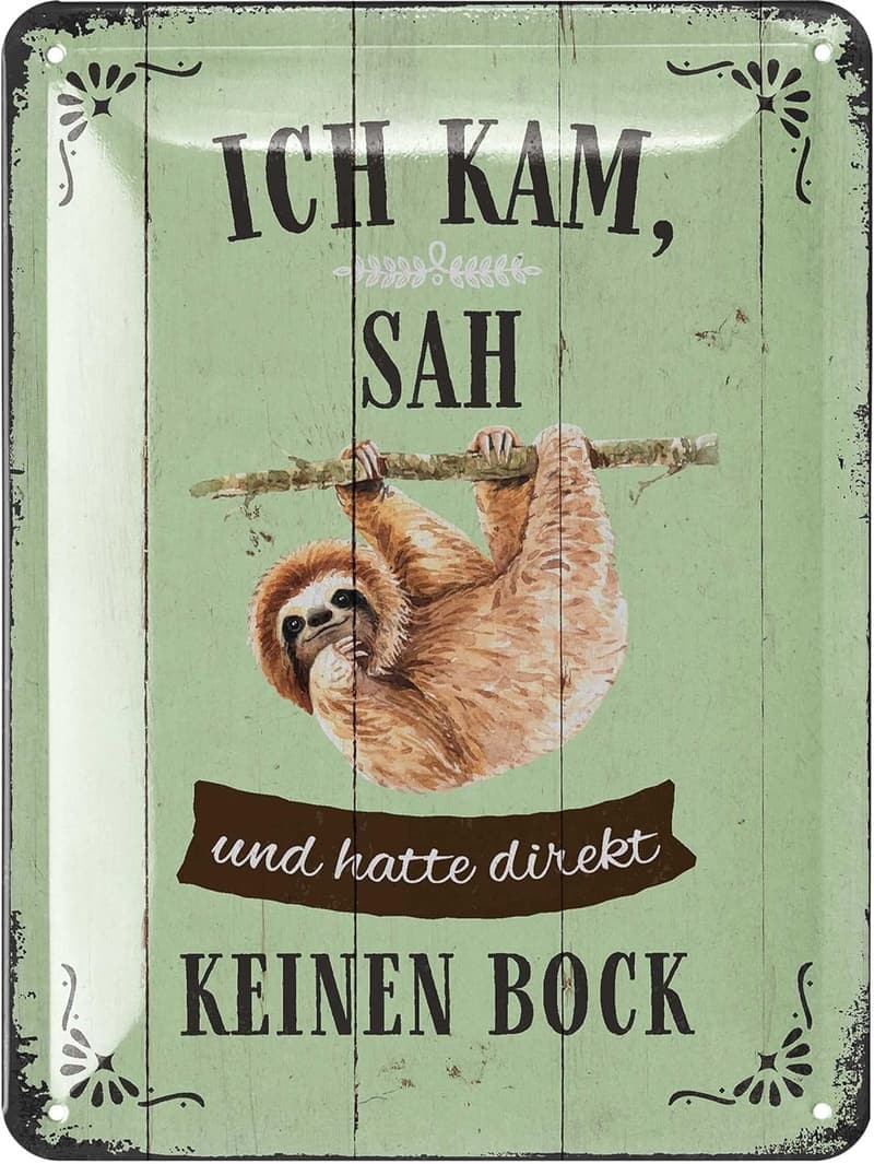 Lustiges Blechschild 