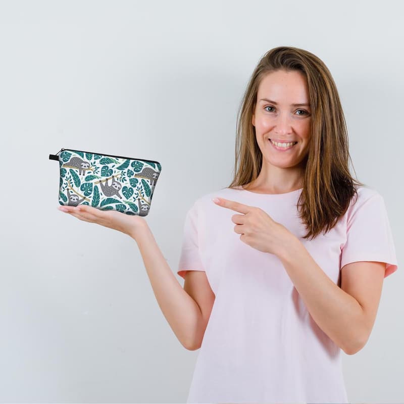 Niedliche Faultier Make-up-Tasche für Damen im Reise-Organizer-Design