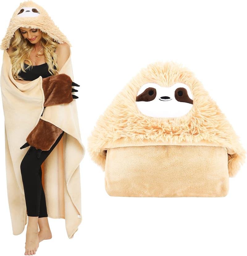 Faultier Kuscheldecke – Flauschiges Geburtstagsgeschenk für Frauen
