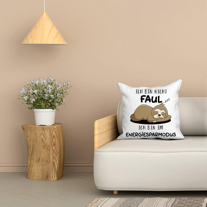 Faultier Kissenbezug 45x45 cm – Lustiges Geschenk für Paare