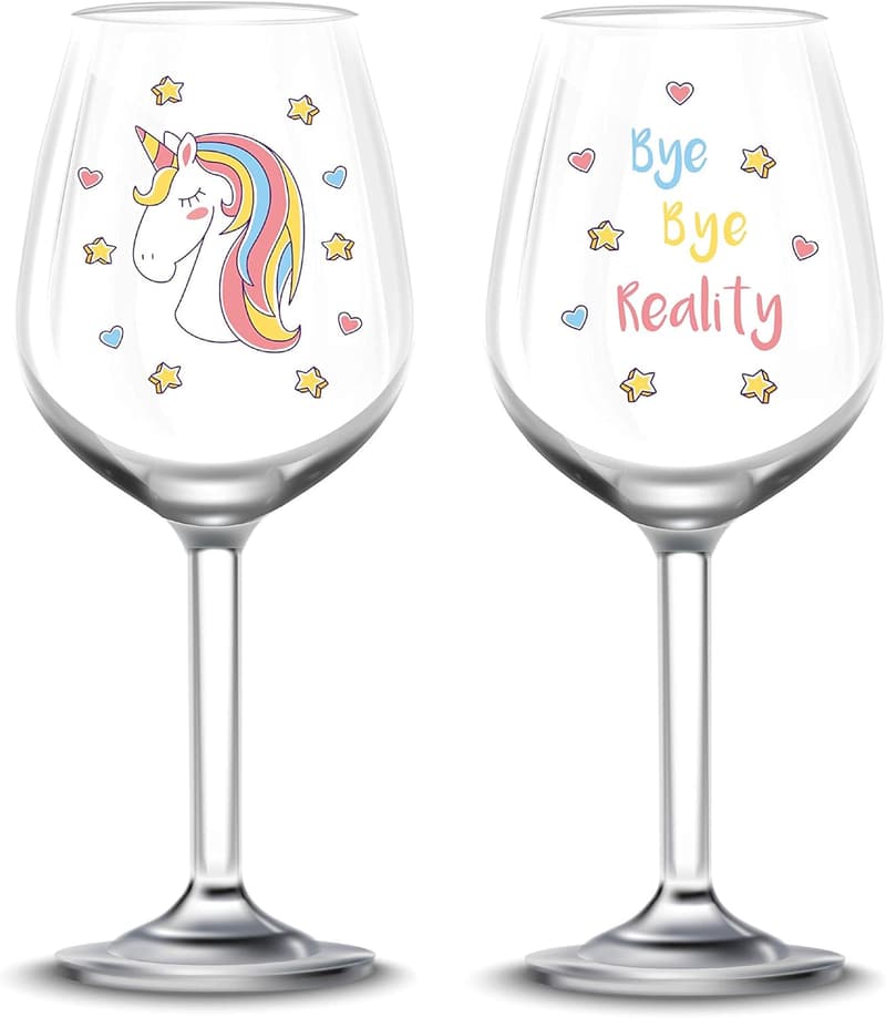 Einhorn-Weingläser Set für Liebhaber – 2 Stück im Geschenkkarton