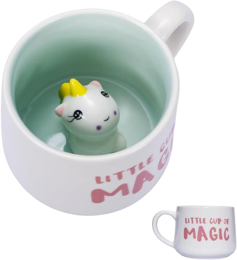 Handgefertigte Einhorn-Kaffeetasse für Mädchen – ideales Geschenk zu Weihnachten oder Geburtstag