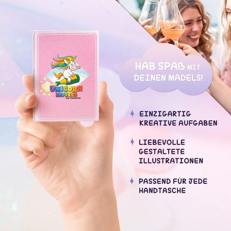 Einhorn-Trinkspiel für Frauen – ideales Geschenk für Mädelsabende