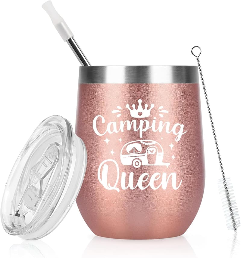 Camping Queen Edelstahl Thermobecher für Frauen - 12oz isoliert
