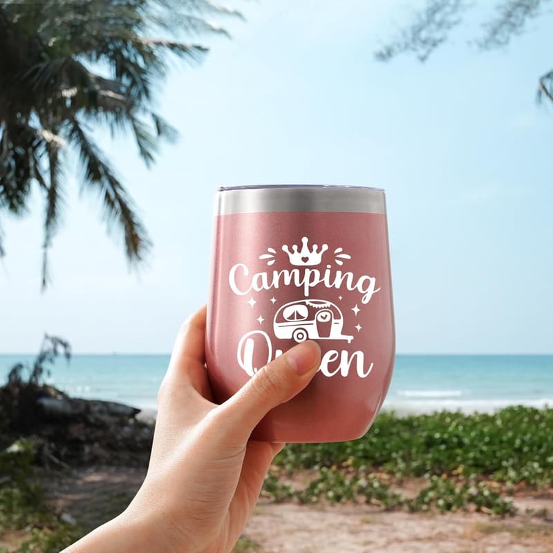 Camping Queen Edelstahl Thermobecher für Frauen - 12oz isoliert