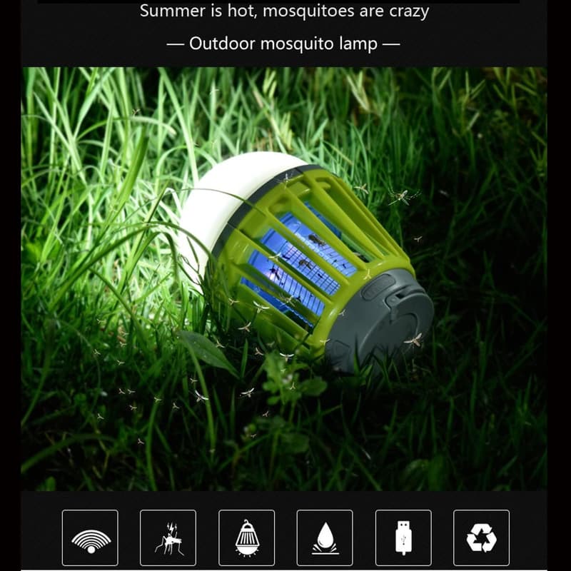 Renohef Camping Laterne mit Moskito-Repellent – wasserdicht & wiederaufladbar