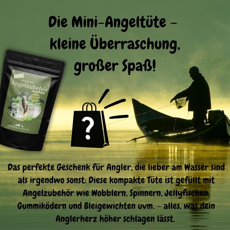 Wundertüte Mini Angelset mit Kleinteilen und Ködern für Angler