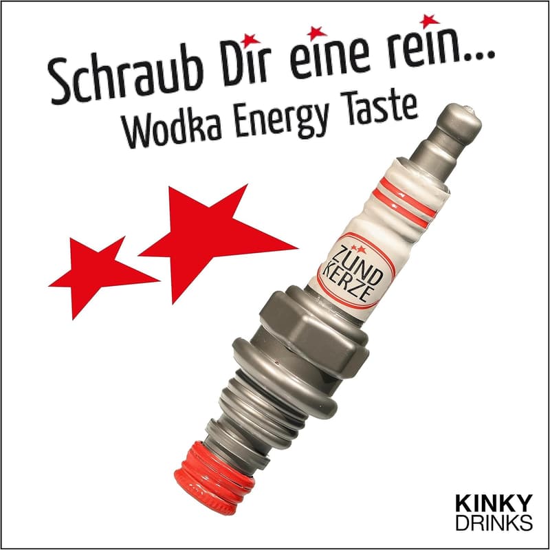Krugmann Wodka Energy Zündkerze-Likör 0,02 l, 15% Vol.