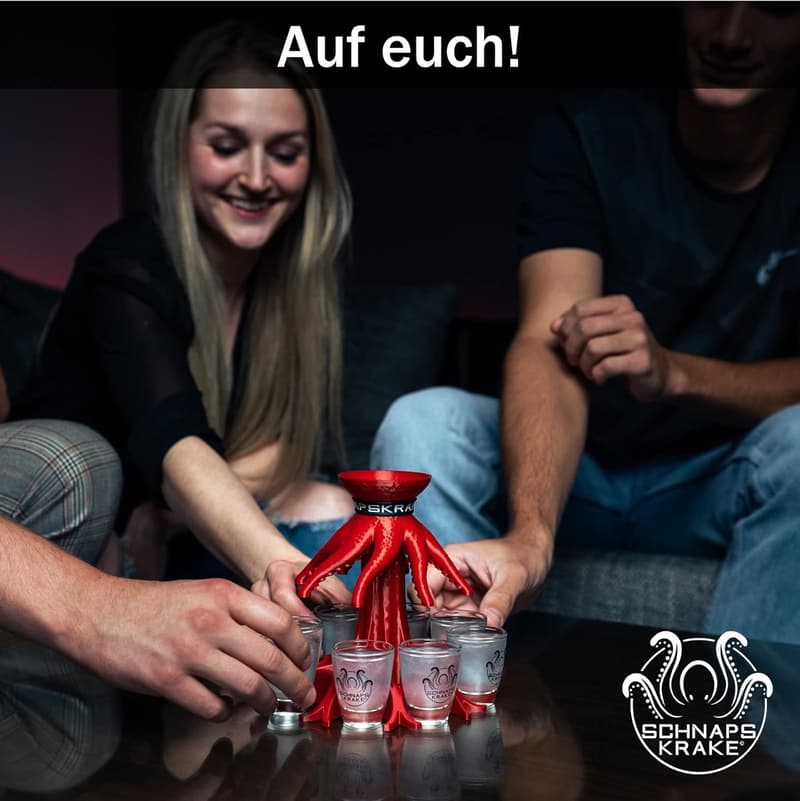 Schnapskrake® Getränkeverteiler für 8 Personen - Made in Germany