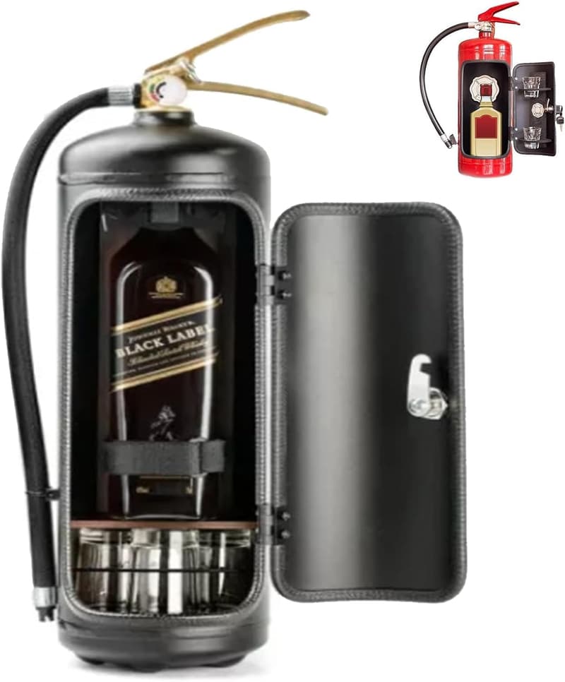 Handgefertigte Metall-Minibar als Geschenk in Rot