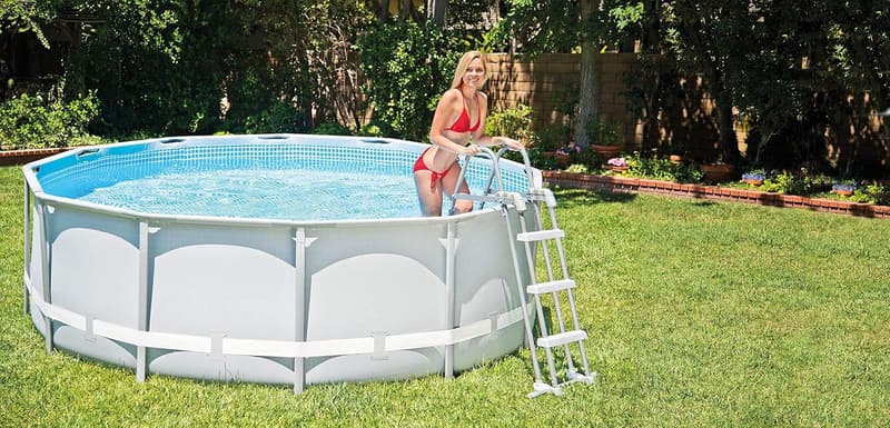 Intex Sicherheitsleiter für Pools 91-107 cm, grau