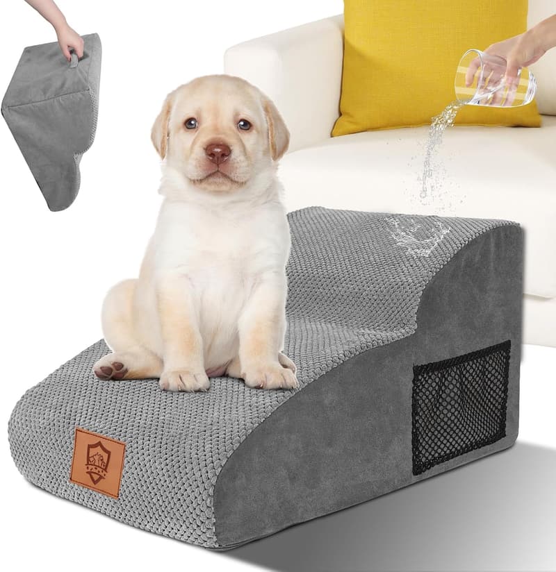 Hundetreppe aus Schaumstoff – Rutschfest und waschbar für kleine Hunde und Katzen
