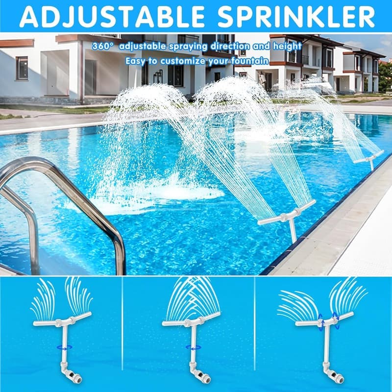 Einstellbarer Wasserfall-Brunnen für Pool und Inground Spa