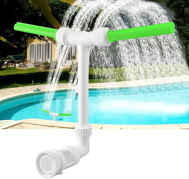 Einstellbarer Pool Wasserfall mit Adapter – Gartenbrunnen für Inground Pools